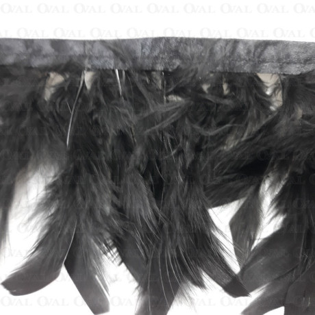 Pióra na taśmie  brudny róż  11cm/1 yard  4840