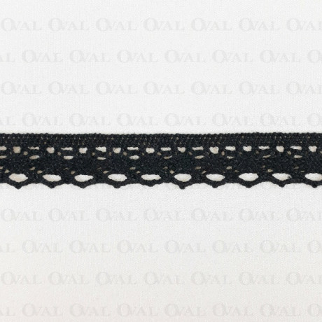 Koronka bawełniana 18mm/20yard czarna 5350