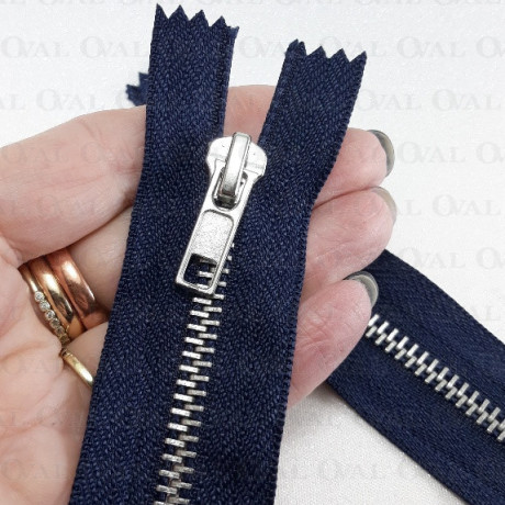 Zamki *5 metalowe 16cm /1szt granat 5353