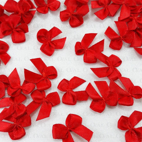 Kokardka Ozdobna czerwona 10 lub 100szt 5366