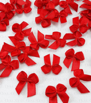 Kokardka Ozdobna czerwona 10 lub 100szt 5366