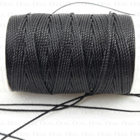 Nici poliestrowe grube 10/60m czarne 5367