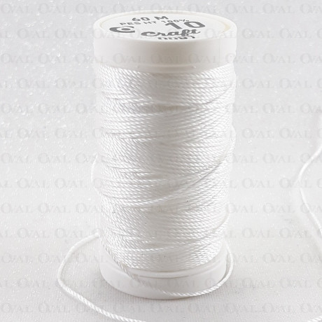 Nici poliestrowe grube 10/60m białe 5368