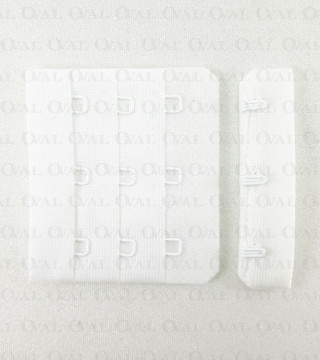 Zapięcie do biustonosza 1,10 lub 100szt białe 5382