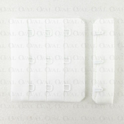 Zapięcie do biustonosza 55mm/ 1,10 lub 100szt białe 5382 Zapięcie do biustonosza 55mm/ 1,10 lub 100szt białe 5382
