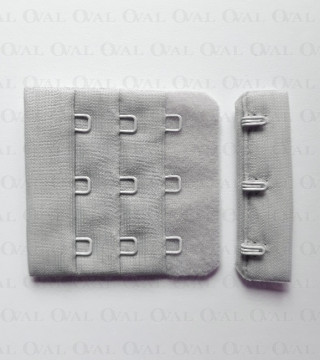 Zapięcie do biustonosza  50mm/1,10 lub 100szt jasno szary 5384