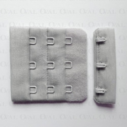 Zapięcie do biustonosza 50mm/1,10 lub 100szt jasno szary 5384 Zapięcie do biustonosza 50mm/1,10 lub 100szt jasno szary 5384