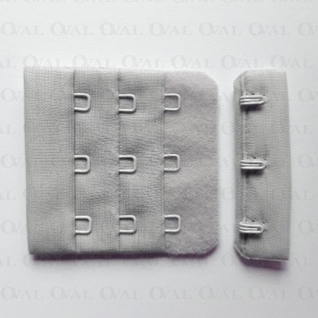 Zapięcie do biustonosza  50mm/1,10 lub 100szt jasno szary 5384