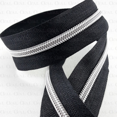 Taśma suwakowa  5* czarna/1m 5388