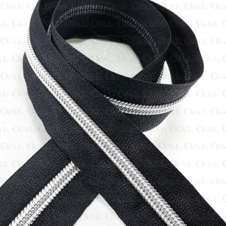 Taśma suwakowa  5* czarna/1m 5388