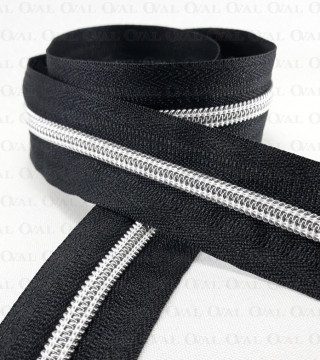 Taśma suwakowa  5* czarna/1m 5388