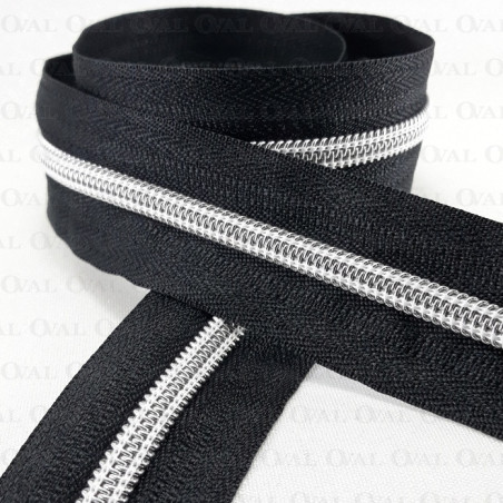 Taśma suwakowa  5* czarna/1m 5388