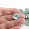 15mm polyester button / 10 or 144 pcs no. 799