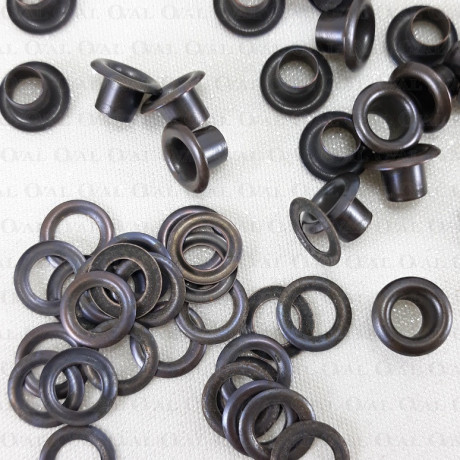 Oczka mosiężne, nierdzewne 5mm/1000szt beż 5399