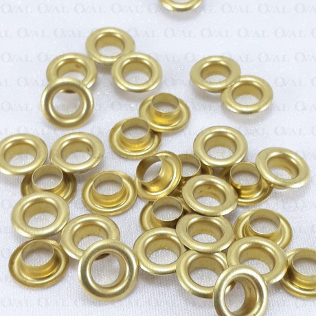 Oczka mosiężne, nierdzewne 6mm/1000szt krótkie 5406