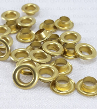 Oczka mosiężne, nierdzewne 6mm/1000szt krótkie 5406