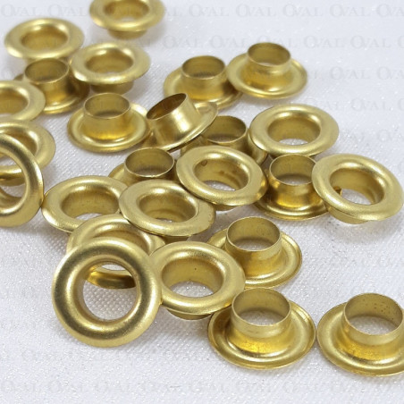 Oczka mosiężne, nierdzewne 6mm/1000szt krótkie 5406