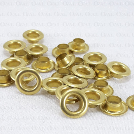 Oczka mosiężne, nierdzewne 6mm/1000szt krótkie 5406