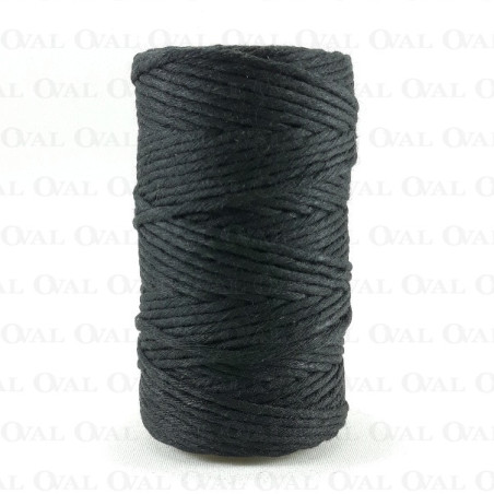 Sznurek bawełniany 2mm/50m czarny 5407