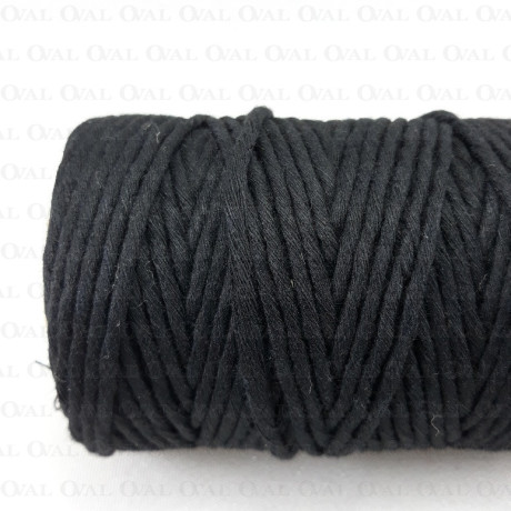 Sznurek bawełniany 2mm/50m czarny 5407
