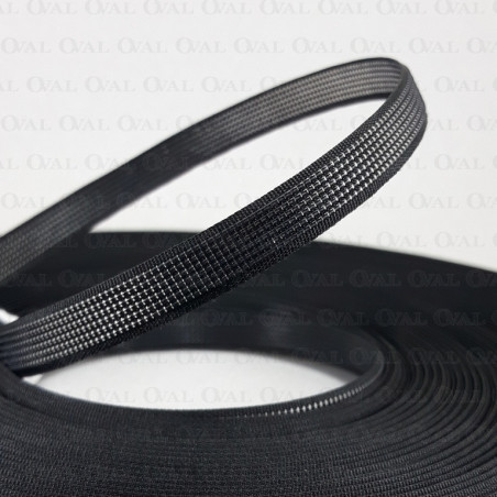 Fiszbiny tkane 6mm/1m czarny 5410