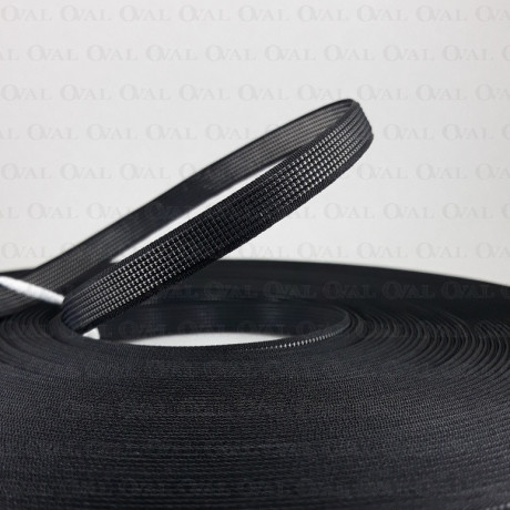 Fiszbiny tkane 6mm/1m czarny 5410