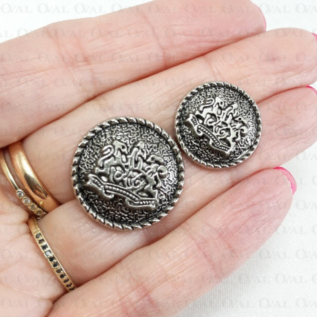 Guziki metalowe 22mm/10 lub100szt 5446