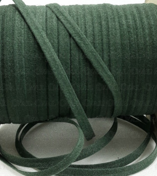 Suede bias tape pre-ironed, green no. 500 – 5 linear metres.