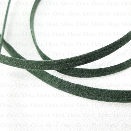Suede bias tape pre-ironed, green no. 500 – 5 linear metres.