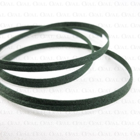 Suede bias tape pre-ironed, green no. 500 – 5 linear metres.