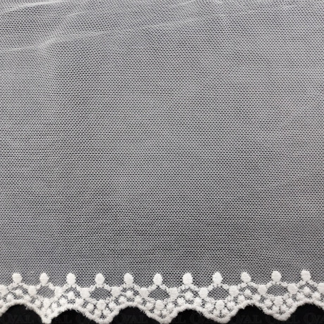 Koronka haft na tiulu 160mm biel 5469