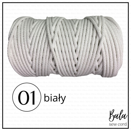 Sznurek bawełniany do szycia 5mm/100m sztywny   5472