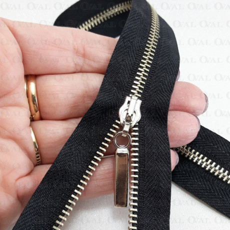 Zamki metalowe 35,50cm czarne nierozdzielcze 5491 PU8