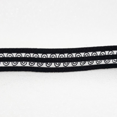 Guma ozdobna 12mm /1m czarna 2022 PU8 - 28749