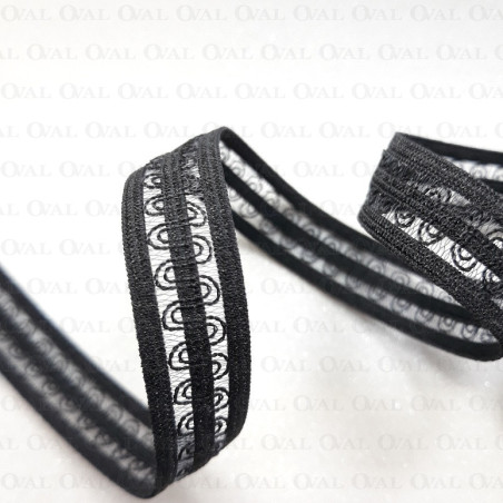 Guma ozdobna 12mm /1m czarna 2022 PU8