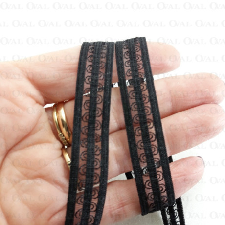 Guma ozdobna 12mm /1m czarna 2022 PU8