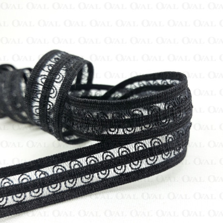 Guma ozdobna 12mm /1m czarna 2022 PU8