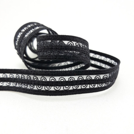 Guma ozdobna 12mm /1m czarna 2022 PU8 - 28753