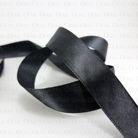 Taśma atłasowa 20mm,25mm czarna 5501 PU8