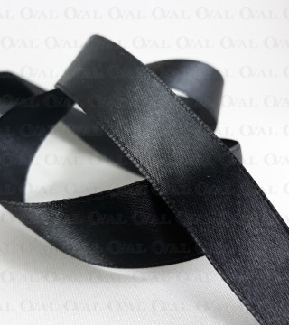 Taśma atłasowa 20mm,25mm czarna 5501 PU8