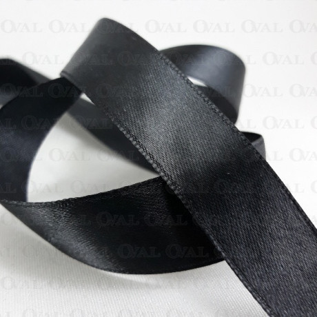 Taśma atłasowa 20mm,25mm czarna 5501 PU8