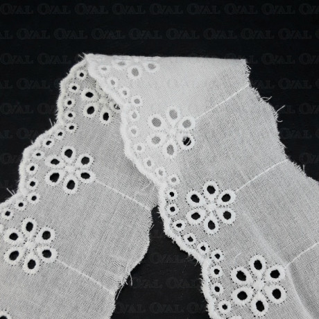 Lace 40mm/1 or 19.8m cream English embroidery 4021