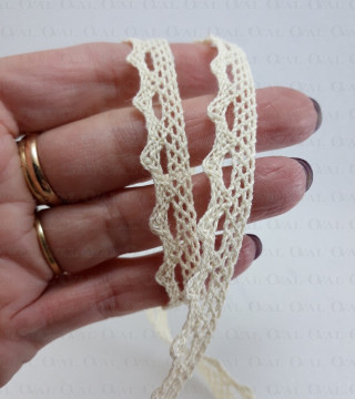 Koronka bawełniana 20mm /1 m ecru   3804