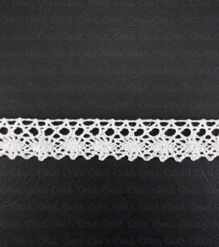 Koronka bawełniana O  18mm /13m biała 5032