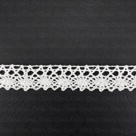 Koronka bawełniana O  18mm /13m biała 5032