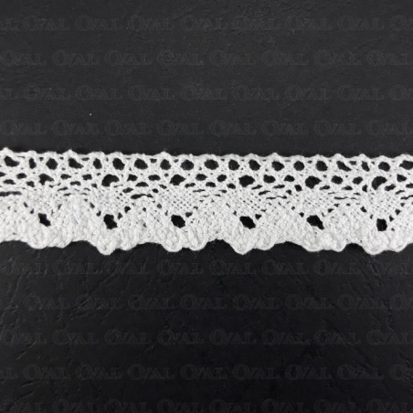 Cotton lace 23mm /13m white 3138