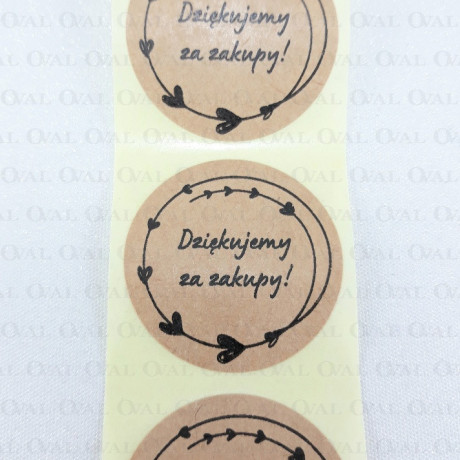 Naklejki papierowe 30mm /100 lub 500szt  5509