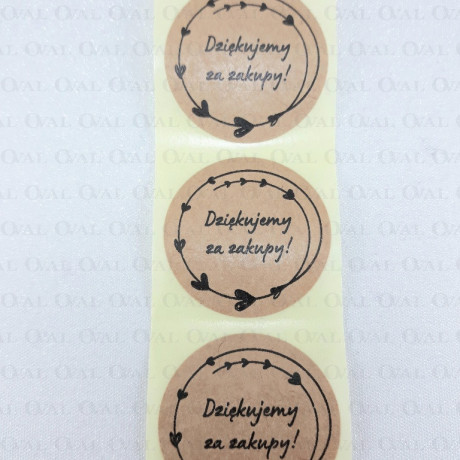 Naklejki papierowe 30mm /100 lub 500szt  5509