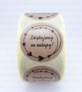 Naklejki papierowe 30mm /100 lub 500szt  5509