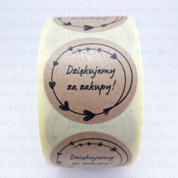 Naklejki papierowe 30mm /100 lub 500szt 5509 Naklejki papierowe 30mm /100 lub 500szt 5509